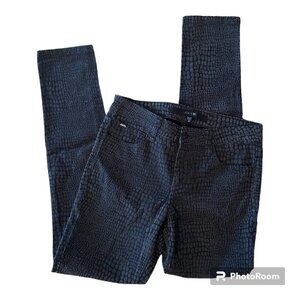 Joe's Jeans Women's Skinny Leg Twill Velvet Snake Skin Pants Size 24 Textured